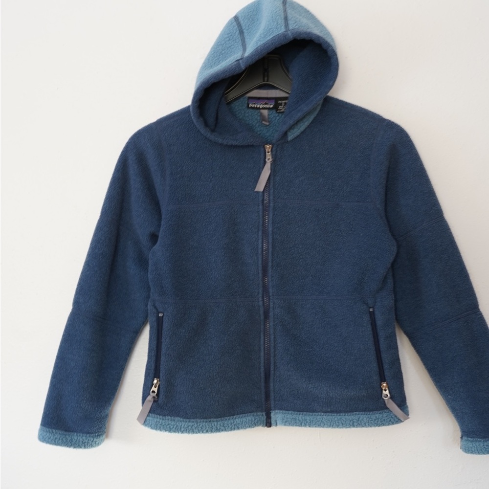 Vintage 90s Patagonia Synchilla Full Zip Fleece Hoodie Jacket Made In USA Size S